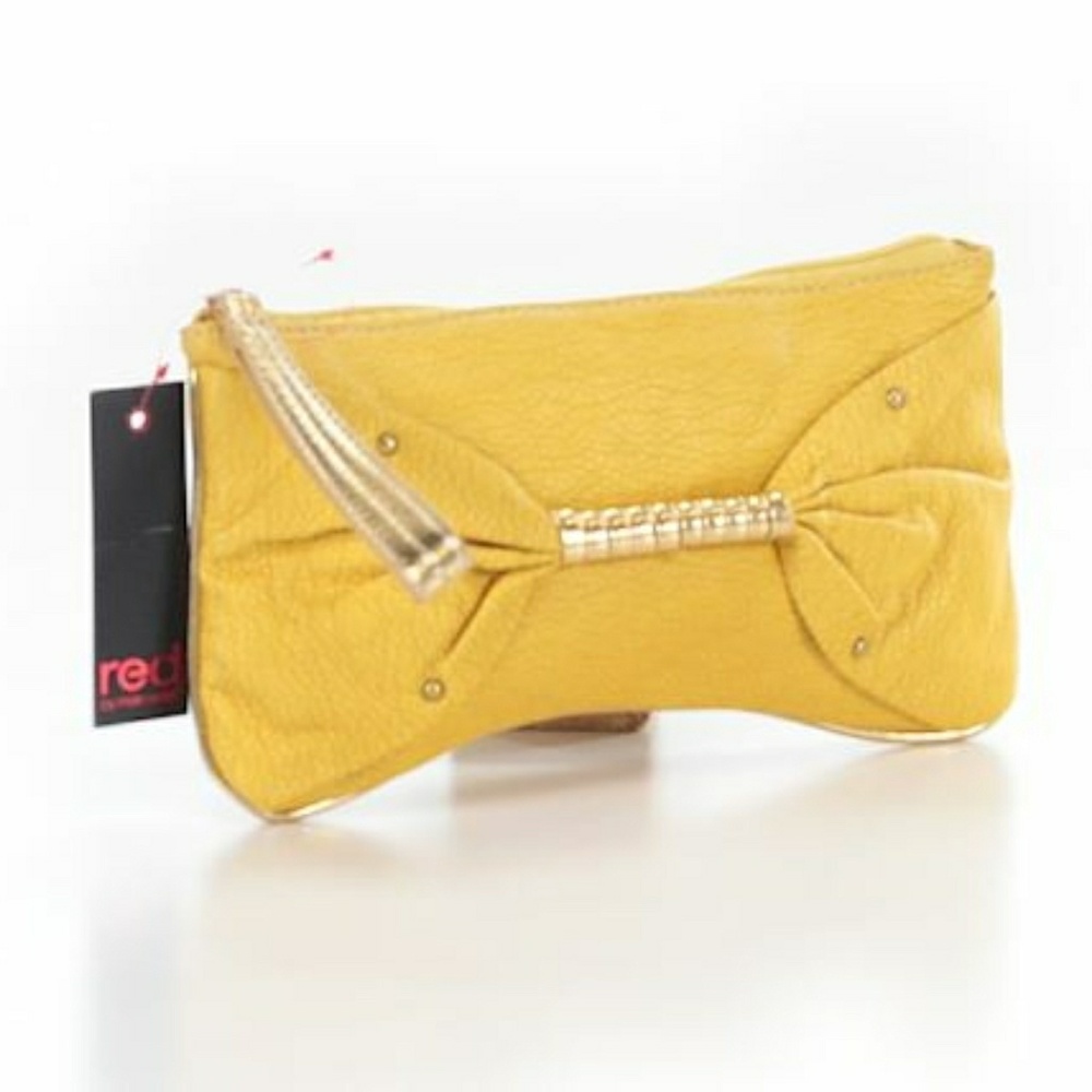 CLEARANCE "Shine On" Yellow Bow Large Clutch